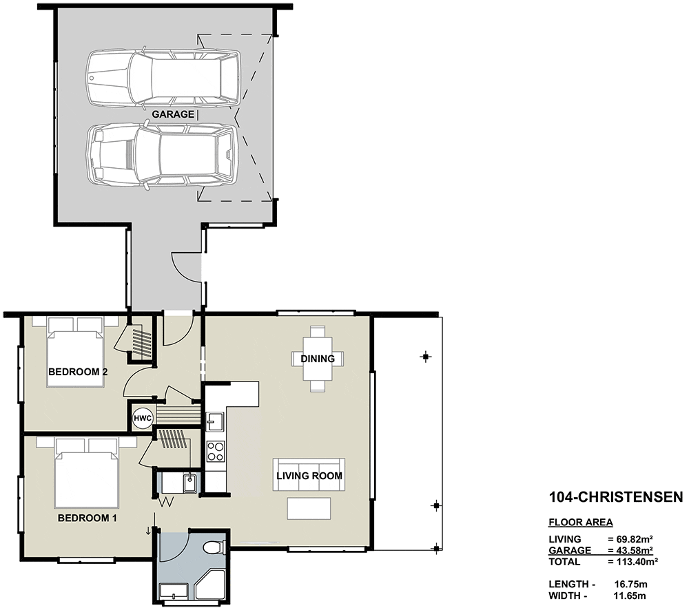 the Christensen floor plan