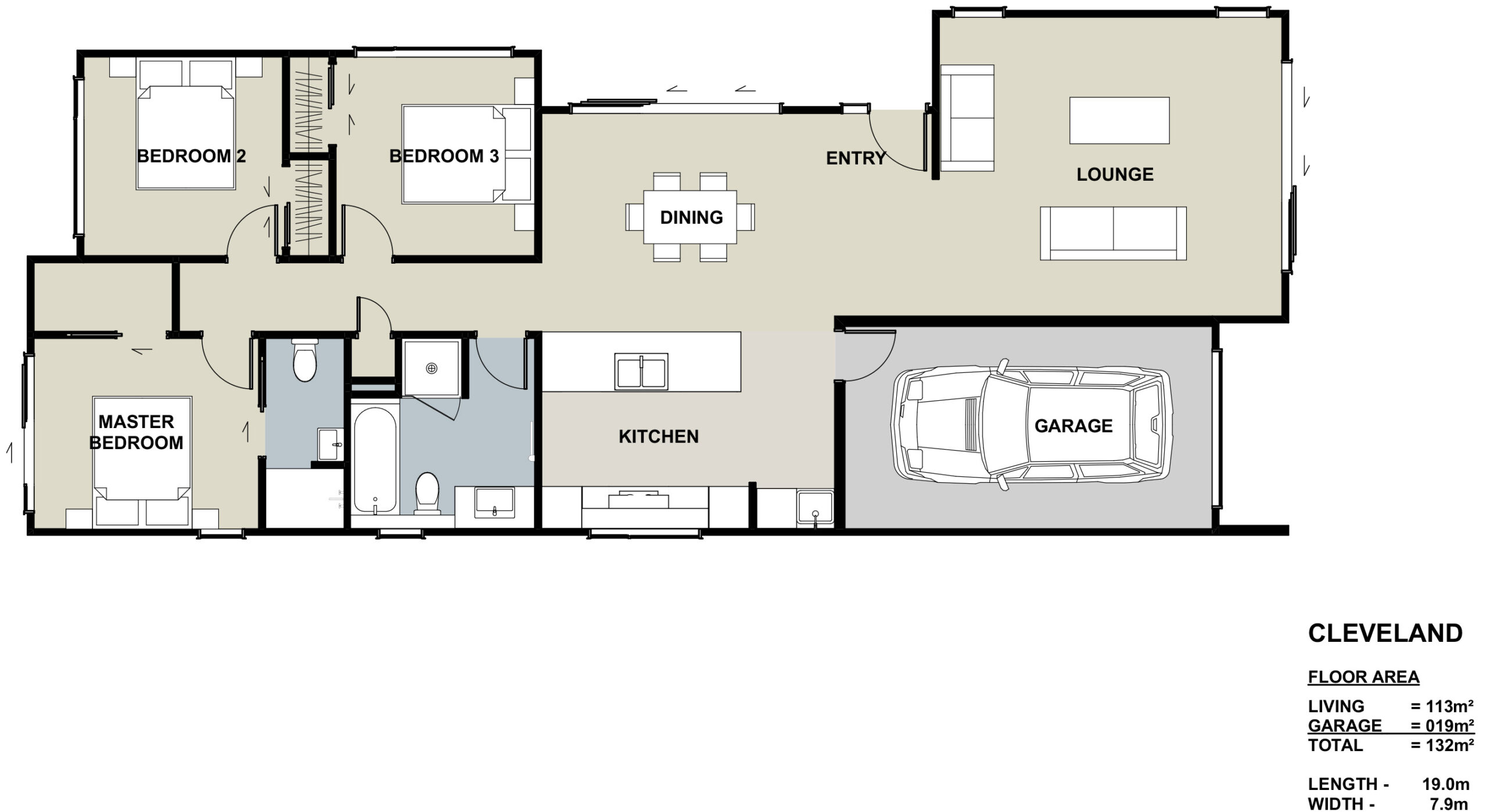 the Cleveland floor plan