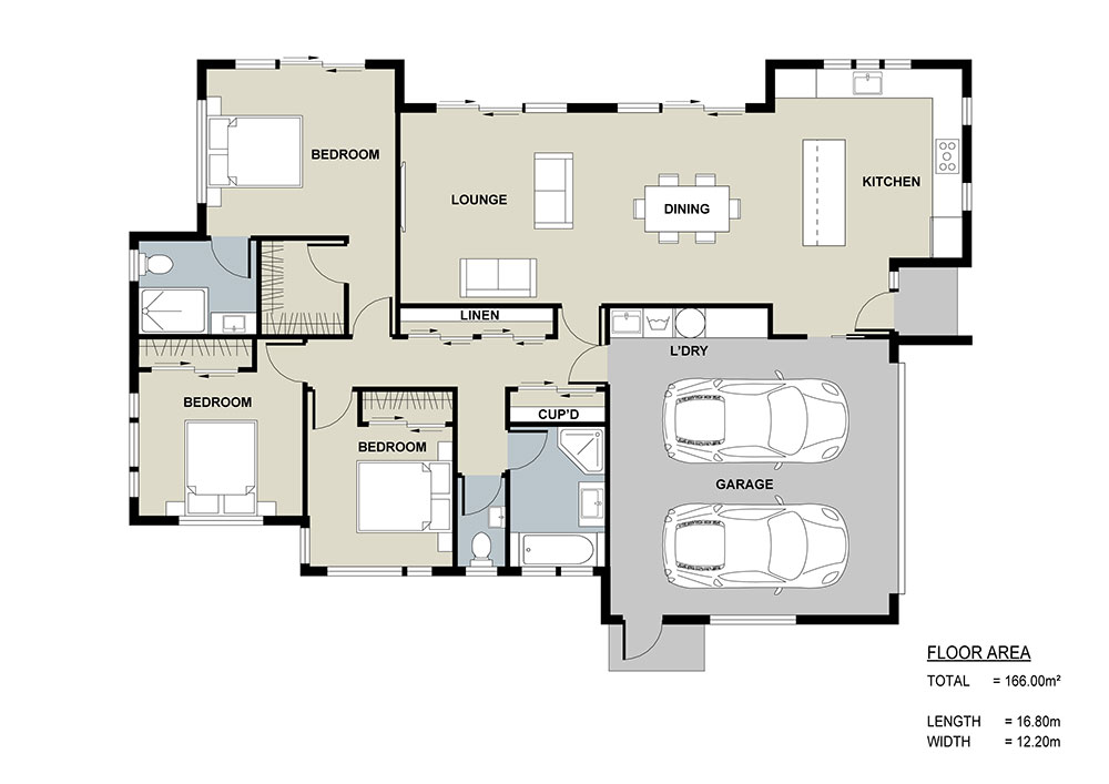 Open Plan Living Floor Plan